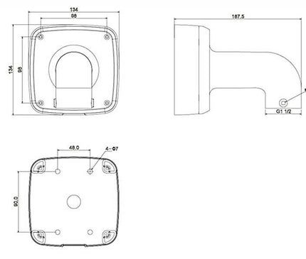 Dahua Dahua PFB302S Water-proof muursteun