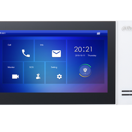 Dahua Dahua VTH2421FW-P, Binnenpost 7 inch Touch screen, wit, PoE, SIP