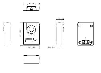 Dahua Dahua VTM05R Regenkap Opbouw t.b.v. VTO2202/2201