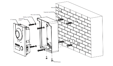 Dahua Dahua VTM05R Black Rain Cover Surface mounted for VTO2202/2201