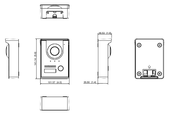 Dahua Dahua VTM05R Black Rain Cover Surface mounted for VTO2202/2201