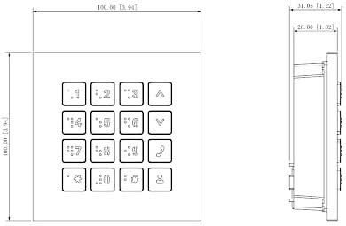 Dahua Dahua VTO4202FB-MK keyboard module Zwart