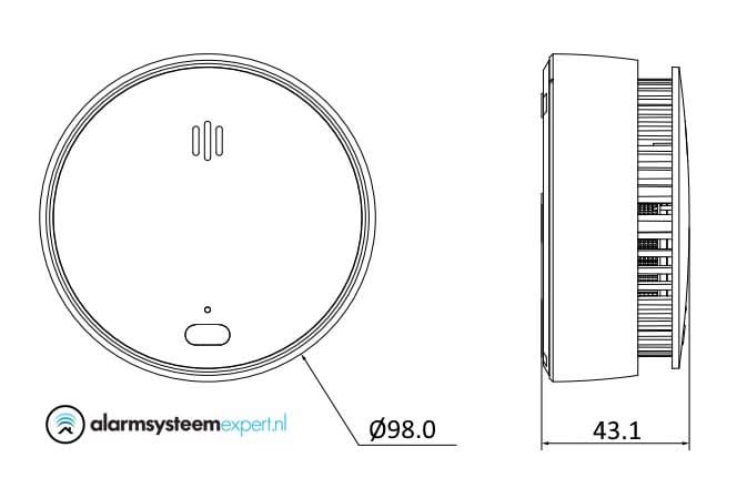 Dahua DHI-HY-SA21A-W2(868) Draadloze Rookmelder