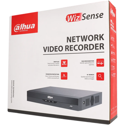 Dahua NVR2108HS-I2, 1x LAN (Geen PoE) Max 8 IP camera's, Slimme detectie met Wizsense