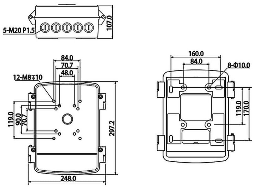 Dahua PFA140 Opbouwbehuizing
