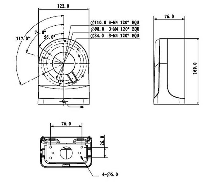 Dahua PFB203W Muursteun