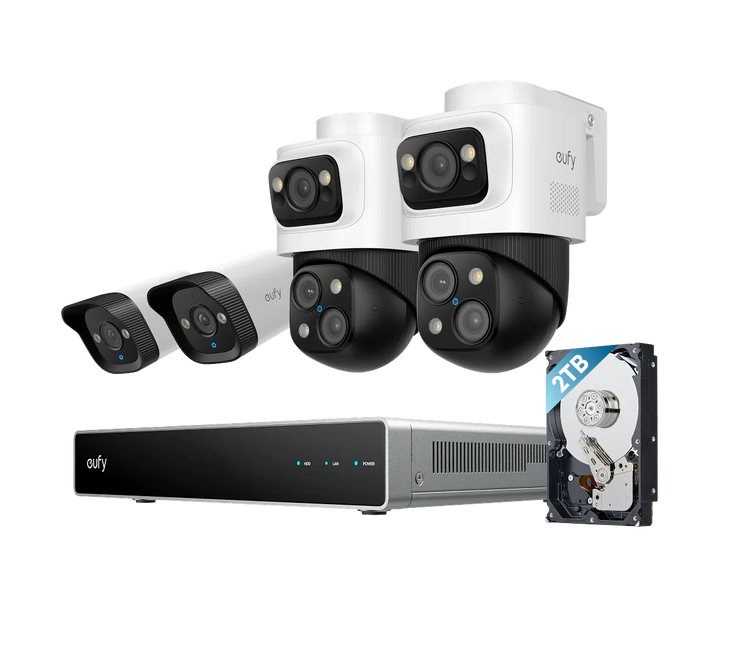 Eufy Eufy Sicherheitskamera-Set; PoE-Recorder, 2x Bulletcam und 2x PTZ-Kamera