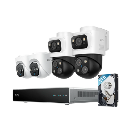 Eufy Eufy Beveiligingscamera set; PoE recorder, 2x Turret en 2x PTZ camera