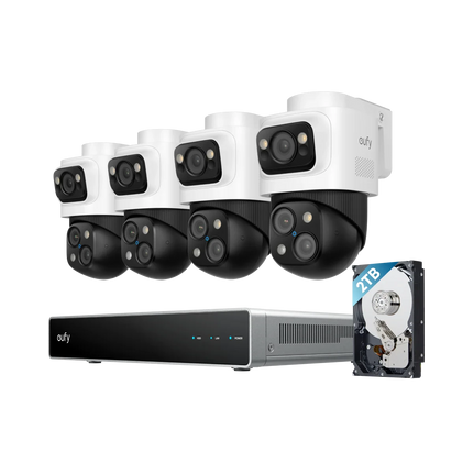 Eufy Security camera set ; PoE recorder with 4x S4 PTZ