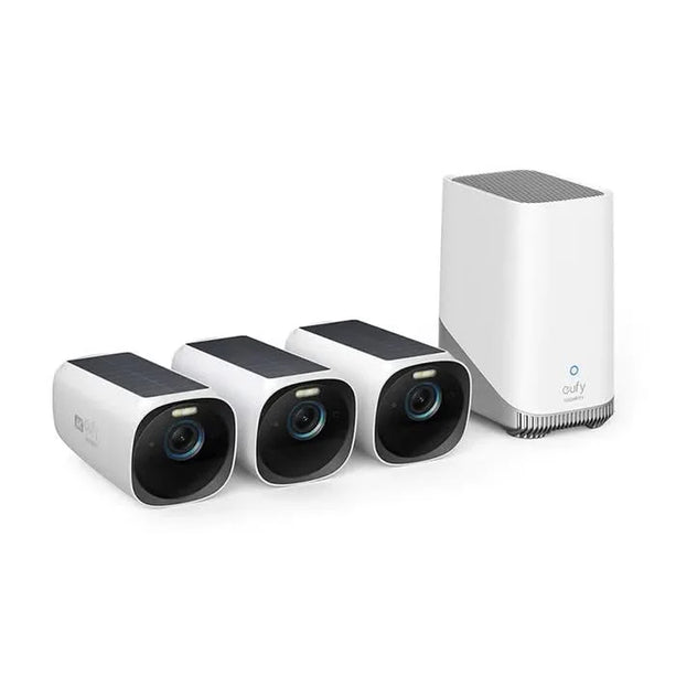 Eufy Eufycam E40 3er-Pack mit 3 drahtlosen 2K-Kameras und Homebase 3