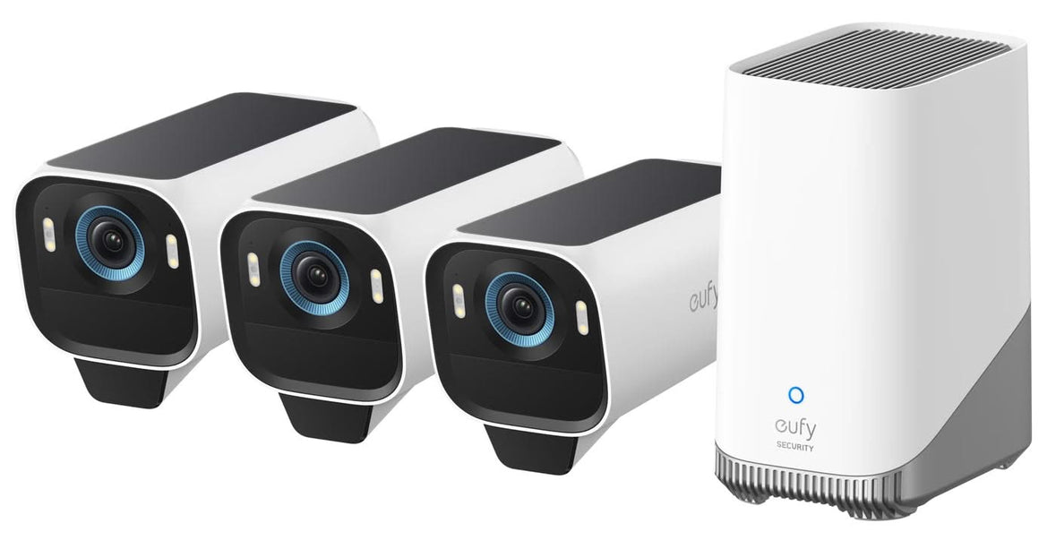 Eufy EufyCam S3 Pro, 3-Pack avec HomeBase 3