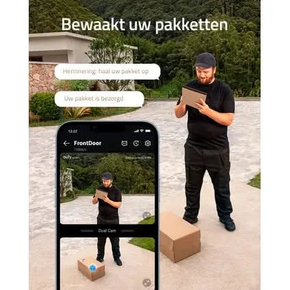 Eufy Eufy Video Doorbell Dual 2 Pro Add-on, résolution 2K, batterie rechargeable, extension à Homebase