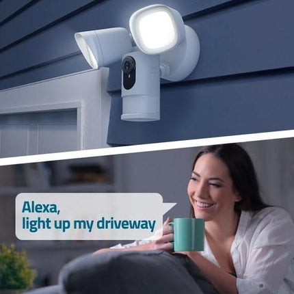 Eufy Floodlight Camera 2K, IP-beveiligingscamera, Buiten, Bedraad, Amazon Alexa & Google Assistant, 2500 lm, 5000 K