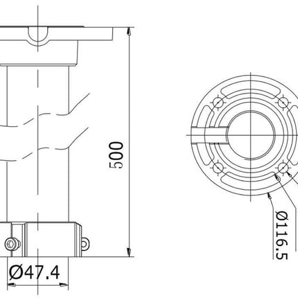 Hikvision DS-1662ZJ plafondmontage pijp 50cm