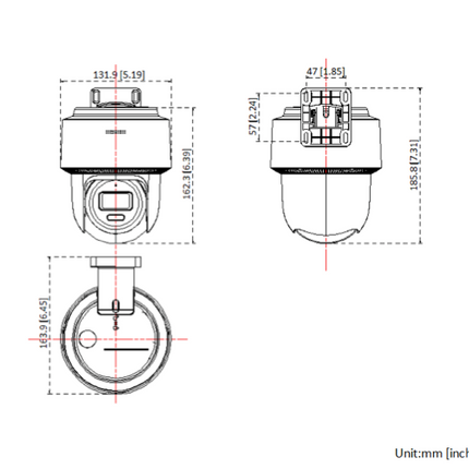 Hikvision DS-2DE2C400MWG-E, 4MP Mini Pan Tilt (geen zoom) camera SD-slot PoE Hybrid IR-Leds, Tracking