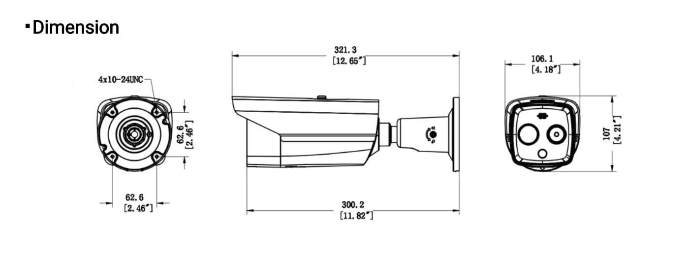 Hikvision DS-2TD2617-6/QA 160x120/4MP HeatPro Bullet Thermische openingshoek  25°
