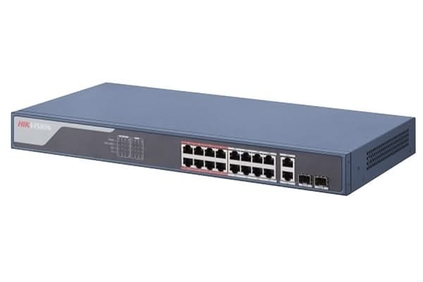 Hikvision DS-3E1318P-EI Smart Managed Switch 16 x PoE, 100Mbit 230W, 2x Gigabit RJ45/SFP Uplink