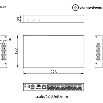 Hikvision DS-E08NI-Q1/8P, Incl. 2TB SSD, Geschikt voor 8 IP camera's 8x PoE
