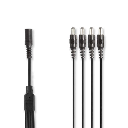 Hikvision Hikvision CCTV-voedingskabelsplitter 1x f naar 4x m 0,35 m 5,5 x 2,1 DC-connector