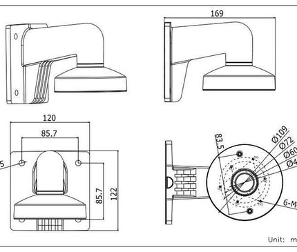 Hikvision Hikvision DS-1272ZJ-110 aluminum wall mount Black