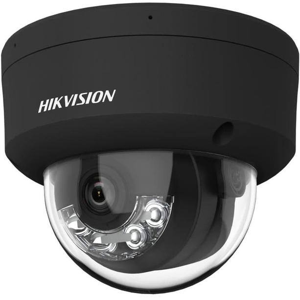 Hikvision DS-2CD2143G2-LIS2U Noir, Caméra réseau dôme 4MP AcuSense Smart Hybrid Light PoE et 2x Microphone