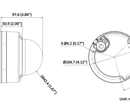 Hikvision Hikvision DS-2CD2146G2H-ISU 4 MP DarkFighter AcuSense Dome Camera, PoE, Microphone