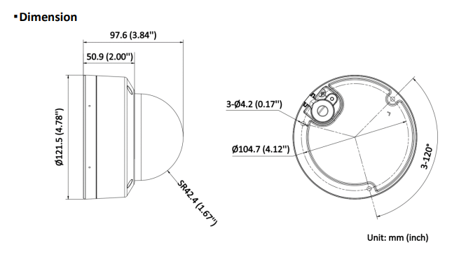 Hikvision Hikvision DS-2CD2186G2H-ISU 2.8mm 8 MP DarkFighter AcuSense Dome Camera Zwart, PoE, Microfoon