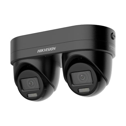 Hikvision Hikvision DS-2CD2346G3D-IZ2UY/SL, Zwart 4MP Acusense 3.0 Dual Turret point-zoom functie 2.8/4mm