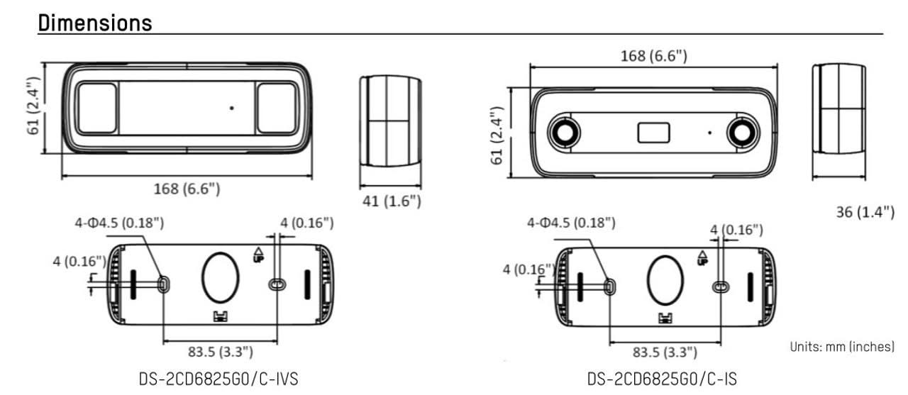 Hikvision Hikvision DS-2CD6825G0/C-IS 2mp, Dual Lens, Binnencamera voor het tellen van mensen