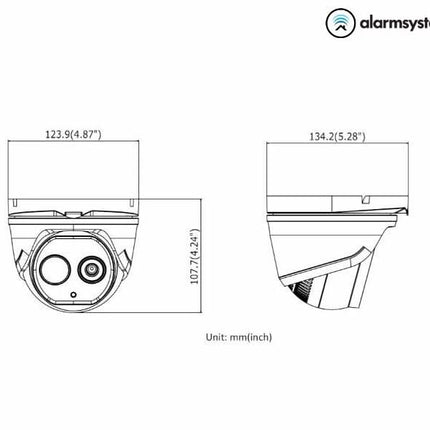 Hikvision Hikvision DS-2TD1228-2/QA, Wärmebild-Dome-Kamera mit zwei Spektralbereichen Schwarz