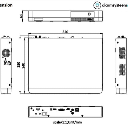 Hikvision Hikvision DS-7604NI-K1/4G NVR 4 Kanäle 4K mit HDMI und 4G