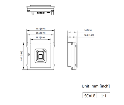 Hikvision Hikvision DS-KD-MFB-S, fingerprint and card reader module stainless steel