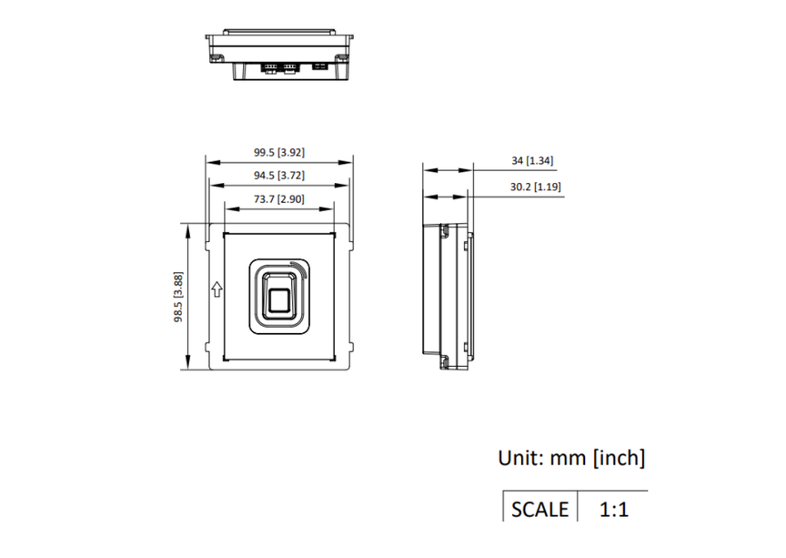 Hikvision Hikvision DS-KD-MFB-S, Fingerabdruck- und Kartenlesemodul aus Edelstahl