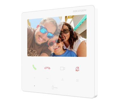 Hikvision Hikvision DS-KH6110-WE1 Binnenpost met 4.3 inch scherm PoE/12v WiFi, WIT