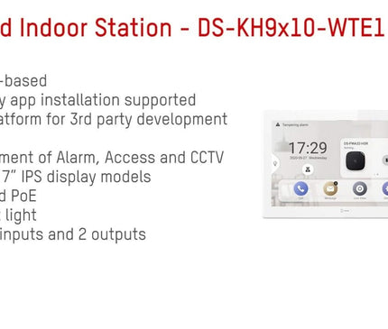 Hikvision Hikvision DS-KH9510-WTE1(B) All-in-one-Innenstation 10,1 Zoll Android