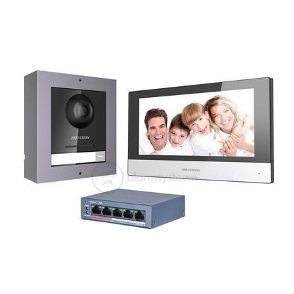 Hikvision Hikvision DS-KIS602 Complete Intercom KIT met PoE Switch
