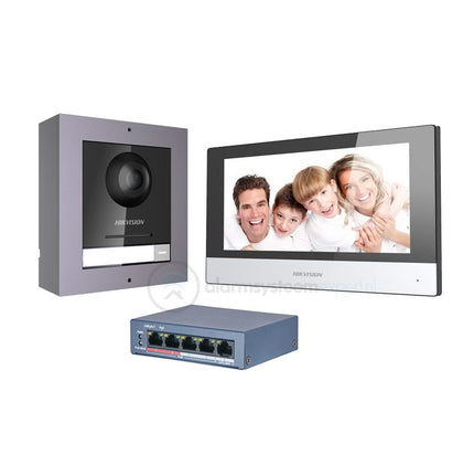 Hikvision Hikvision DS-KIS602 Complete Intercom KIT met PoE Switch