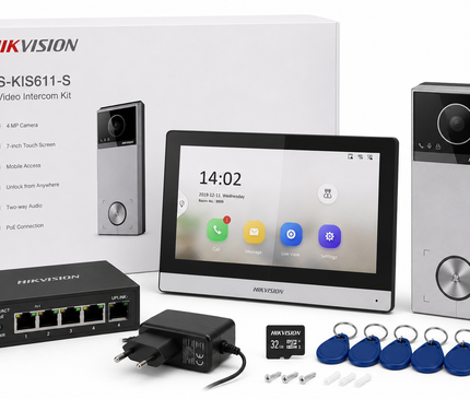 Hikvision Hikvision DS-KIS611-S, Video Intercom Kit DS-KH6350-WTE1, DS-KV6114-MWBE1