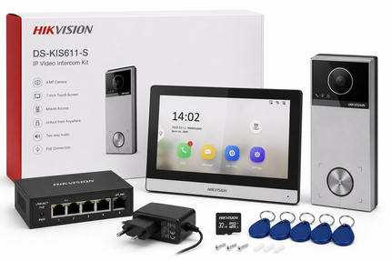 Hikvision Hikvision DS-KIS611-S, Video Intercom Kit DS-KH6350-WTE1, DS-KV6114-MWBE1