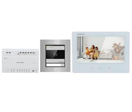 Hikvision Hikvision DS-KIS704EY/RVS, Video intercom 2 Draads Full HD 2-draads Set