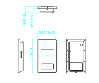 Hikvision Hikvision DS-KV6133-WME1 videodeurbel Stand-alone en/of modulair, PoE/12 Volt + WiFi