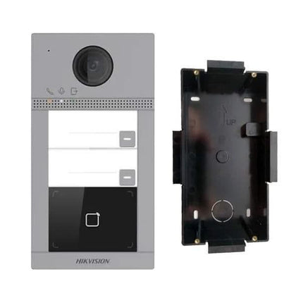 Alarm SystemExpert.co.uk Alarm SystemExpert.co.uk DS-KV8413-WME1/FLUSH Flush-mounted 4 bell pushers IR illumination PoE 12v
