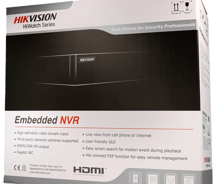 Hikvision Hikvision HWN-4104MH-4P, 4 Channel 8Mp/4K NVR, 4x PoE