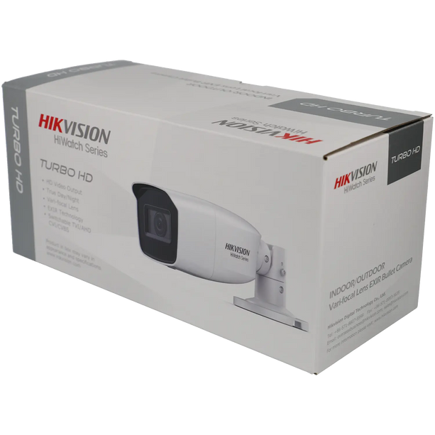 Hikvision Hikvision HWT-B320-VF, 2MP Motor Zoom 2.8-12mm lens, bullet camera, 40m IR, 4 in 1 video output coax