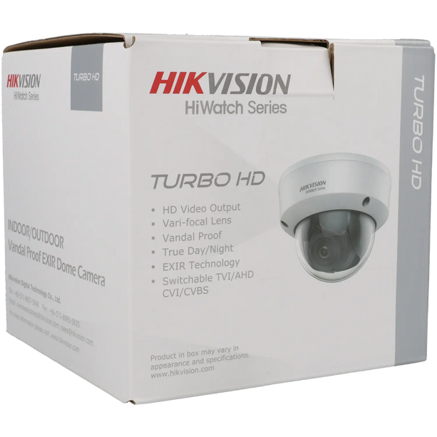 Hikvision Hikvision HWT-D381-Z, 8MP Motor Zoom 2.8-12mm lens, dome camera, 40m IR, 4 in 1 video output coax