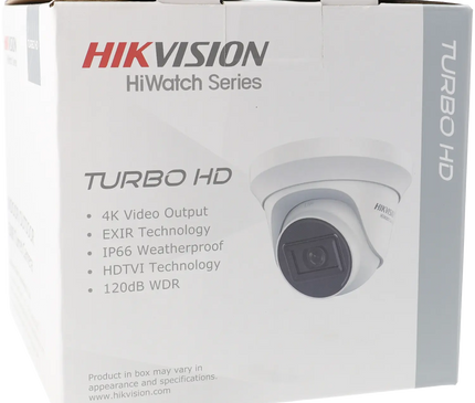 Hikvision Hikvision HWT-T281-M, 8MP/4K, Mini Turret Camera, IR, 4 in 1 video output coax