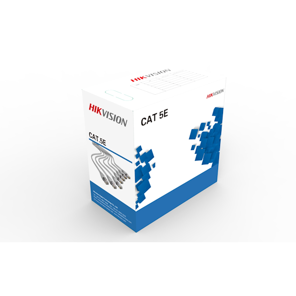 Hikvision Hikvision Netwerkkabel CAT5e UTP, 305 mtr, 100% koper, Solid aders