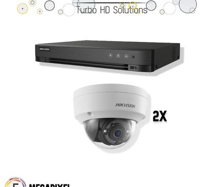 Hikvision Turbo HD Set | 2x Dome | 5 Megapixel | 5 Megapixel