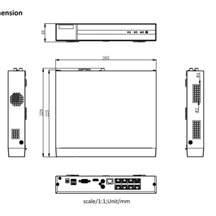 Hikvision HWN-4108MH-8P, 8 Kanaals 8Mp/4K NVR, 8x PoE