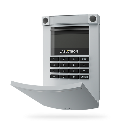 Jablotron JA-154E-GR, Bediendeel draadloos, LCD en RFID Grijs